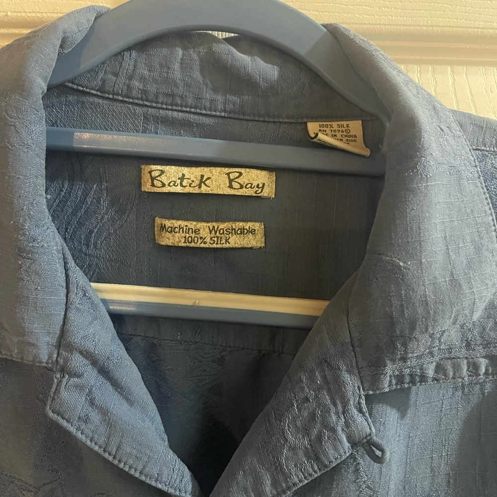 Relaxed Fit Blue Button-Down Shirt - Picture 3 of 7